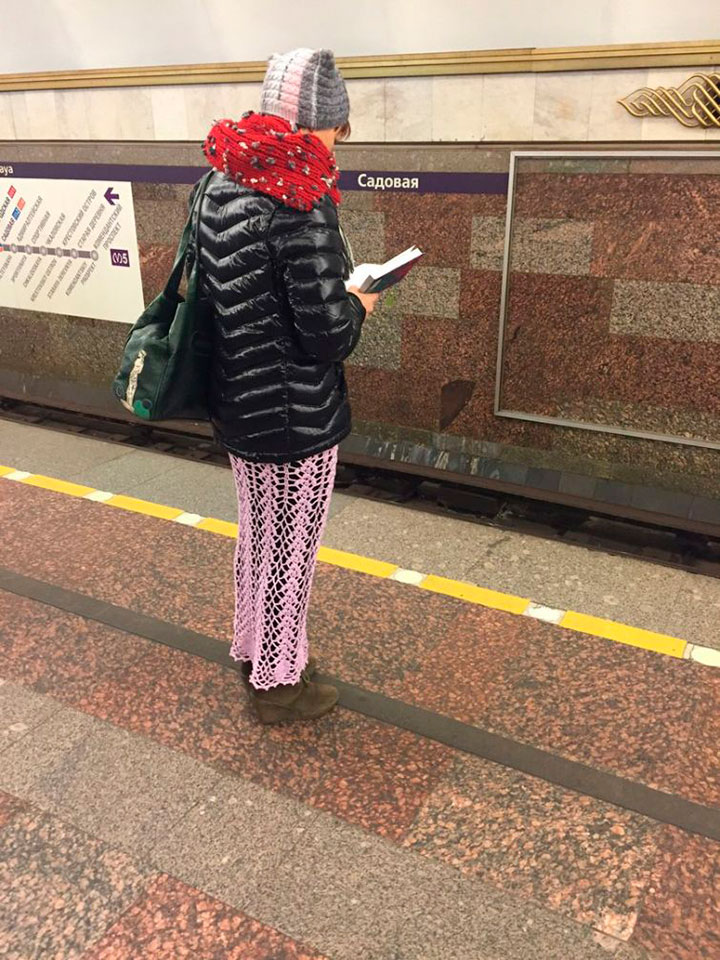 модник в метро