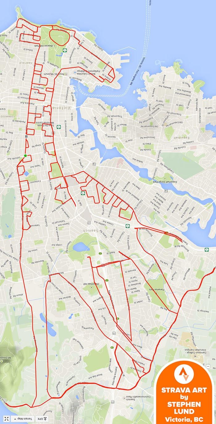 Художник рисует самые большие иллюстрации в мире, катаясь по городу на велосипеде с GPS 