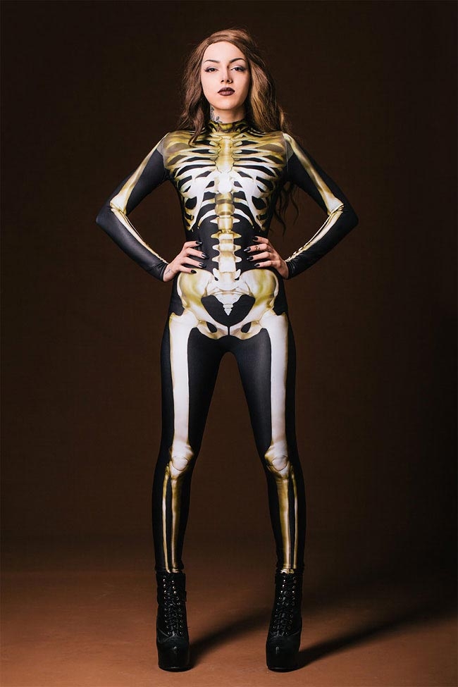 Костюм со светящимся в ультрафиолете скелетом, превращающий вас ходячий в рентгеновский снимок 