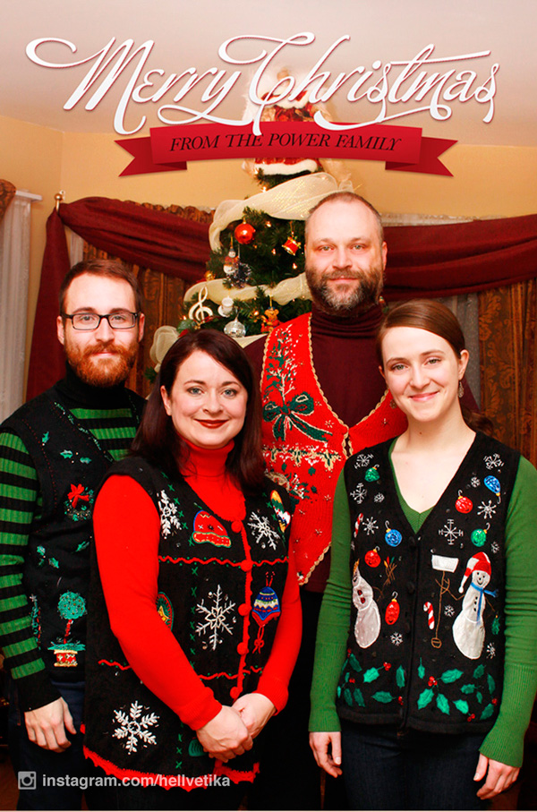 Веселенькая семейка ежегодно делает потрясные рождественские фото 