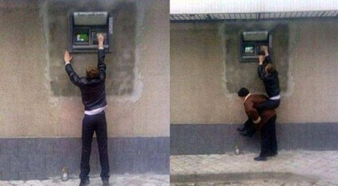 Смешные и нелепые фотографии банкоматов, веселящие своей абсурдностью до слёз 