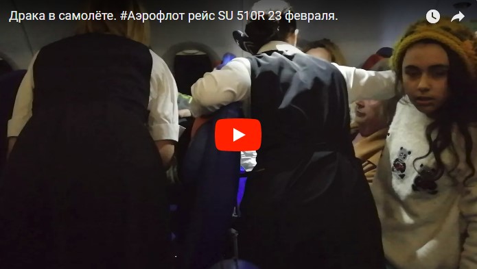 Дебош, устроенный "женой депутата" на борту самолета "Аэрофлота", попал на видео