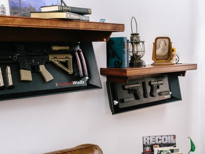 Креативная мебель для хранения оружия