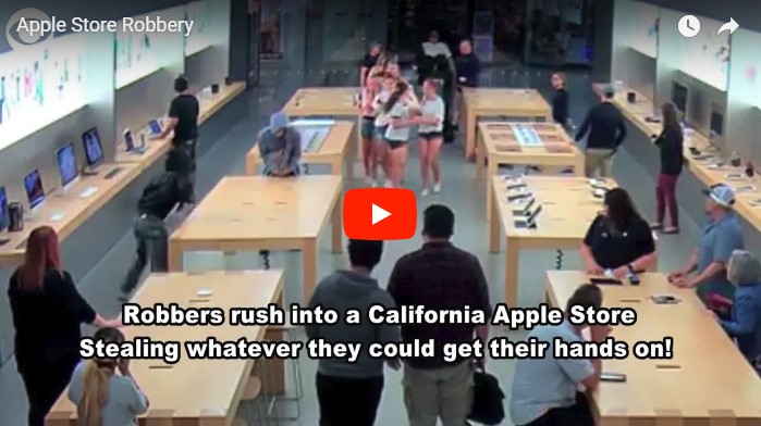 В Калифорнии грабители за 30 секунд вынесли из Apple Store техники на 27 тысяч долларов