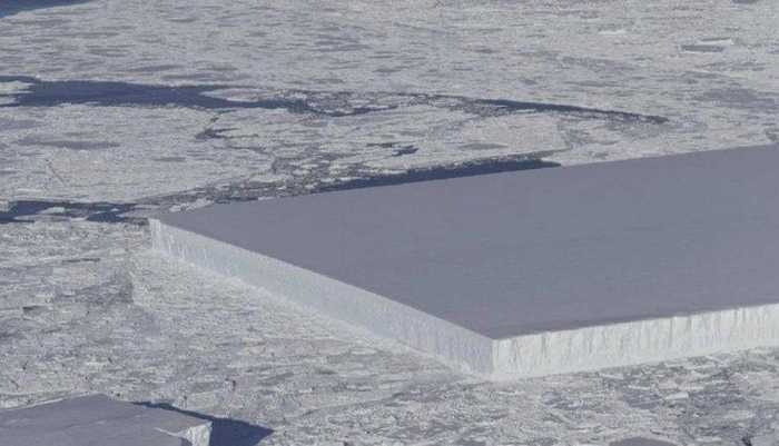 Ледяной рай для перфекциониста: ученые нашли айсберг идеальной прямоугольной формы