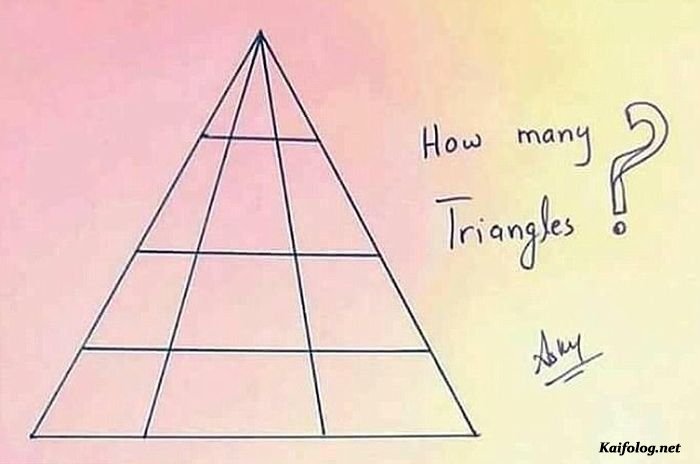 Загадка дня - Сколько здесь треугольников?