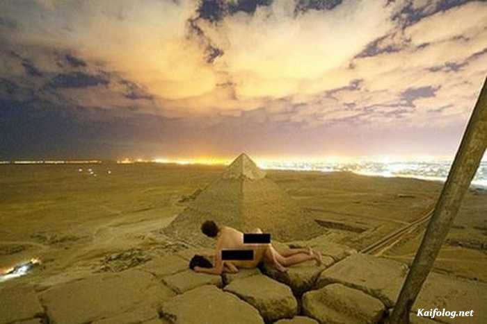 Туристы из Дании занялись сексом на вершине пирамиды Хеопса в Египте и засняли это на камеру