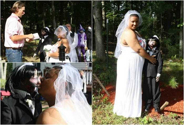 21-летняя американка вышла замуж за куклу-зомби