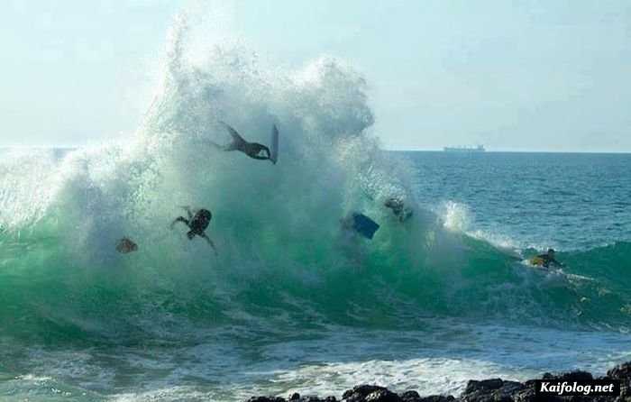 Серфингисты-отважные ребята